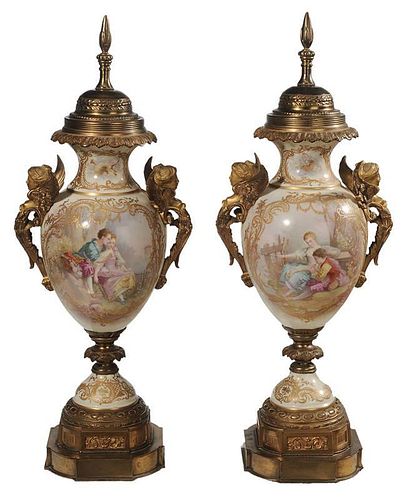 Pair S&#233;vres Style  Louis XV Style