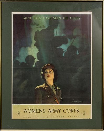 WWII WOMAN'S ARMY CORP PROPAGANDA POSTER 1944