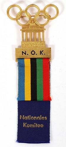 1936 OLYMPICS 'NATIONAL OLYMPIC COMMITTEE' BADGE