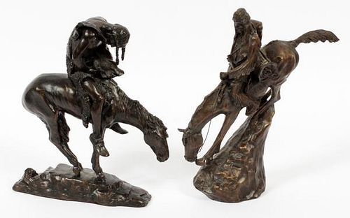 AFTER FREDERIC REMINGTON RESIN FIGURES 2 PIECES