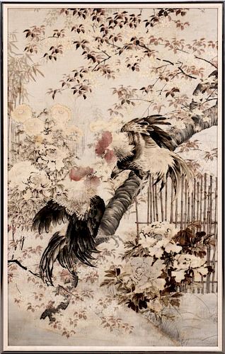 CHINESE PAINTING ON FABRIC