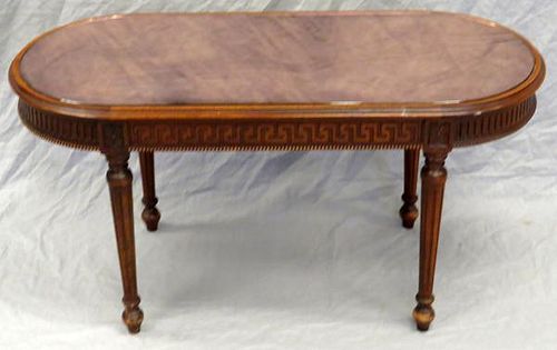CLASSICAL REVIVAL STYLE WALNUT COFFEE TABLE