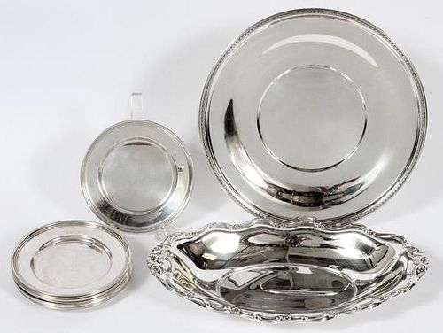 STERLING SILVER SERVING PIECES FOURTEEN PIECES