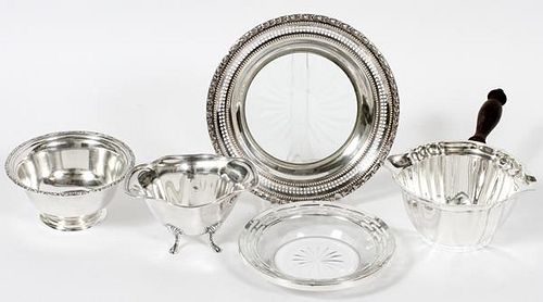 GORHAM 'CHIPPENDALE' & OTHER STERLING SAUCE BOWLS
