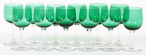 BACCARAT CRYSTAL SHERRY GLASSES TWELVE