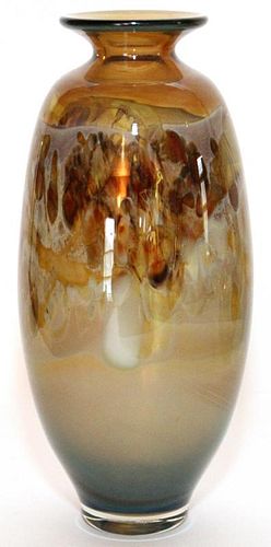 BRENT KEE YOUNG STUDIO GLASS VASE 1976