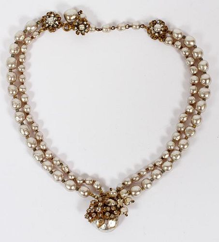 MIRIAM HASKELL FAUX PEARL NECKLACE