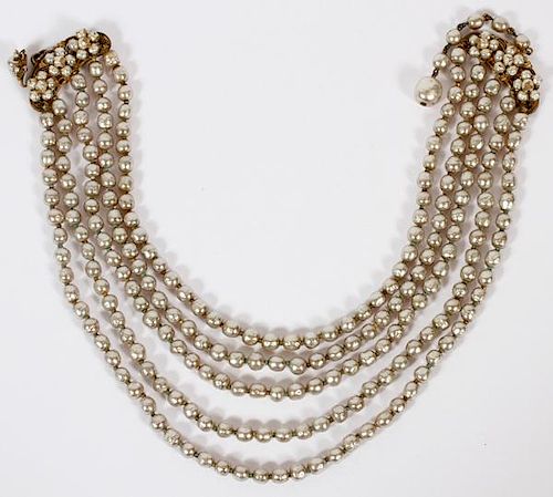 MIRIAM HASKELL FAUX PEARL NECKLACE