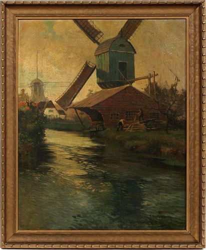 GEORGE AMES ALDRICH OIL ON CANVAS