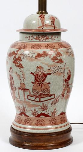 CHINESE PORCELAIN GINGER JAR TABLE LAMP