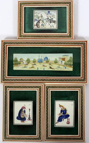 FAKHRE EMANI PERSIAN PAINTED MINIATURES FOUR