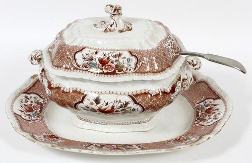 BOOTHS ENGLISH 'VICTORIA' IRONSTONE COVERED TUREEN