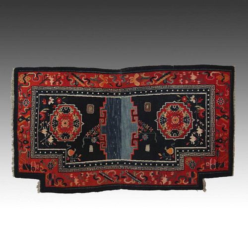 Rare Tibetan Saddle Carpet:  2'5'' x 4'5'' (74 x 135 cm)