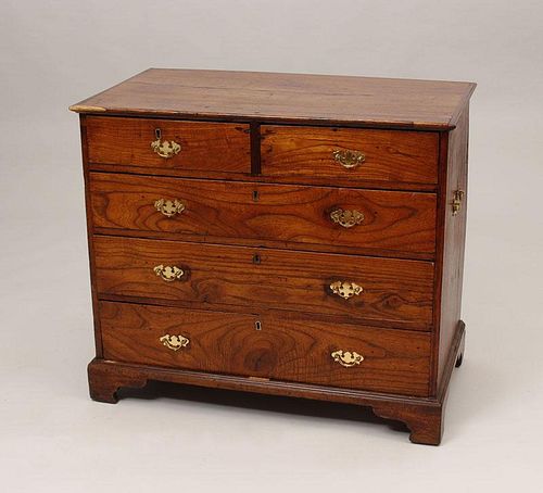 Chippendale Elm Chest of Drawers