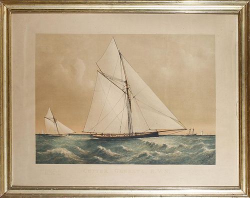 Currier & Ives, Publishers: Cutter Genesta, R.Y.S.