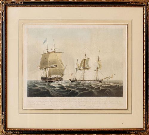 After Joseph Cartwright (1789-1829): The American Frigate 'President' Commodore Rogers and His Majesty's Sloop the 'Little Belt'