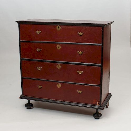 Federal Painted Lift-Top Chest of Drawers