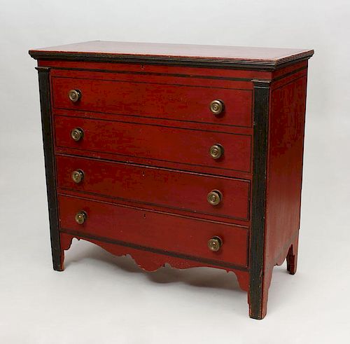 Federal Painted Lift-Top Chest of Drawers