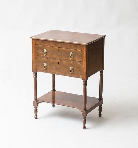 Federal Mahogany Work Table, Attributed to the Workshop of Duncan Phyfe, New York