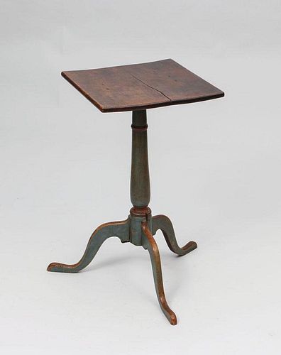 Federal Green Painted Candlestand