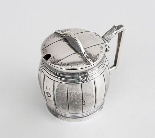 Tiffany & Co. Silver Barrel-Form Jam Jar