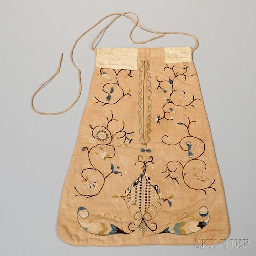 Embroidered Linen Pocket