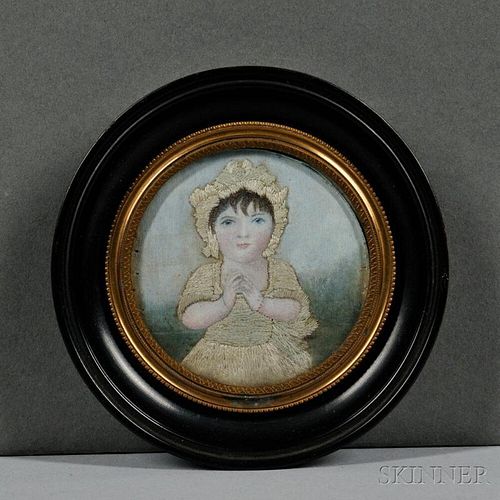 Needlework Picture of a Girl