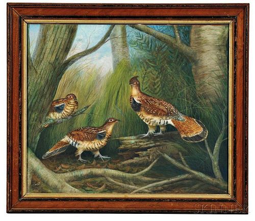 Gerard Hardenbergh (New Jersey, 1855-1915)      Three Ruffed Grouse