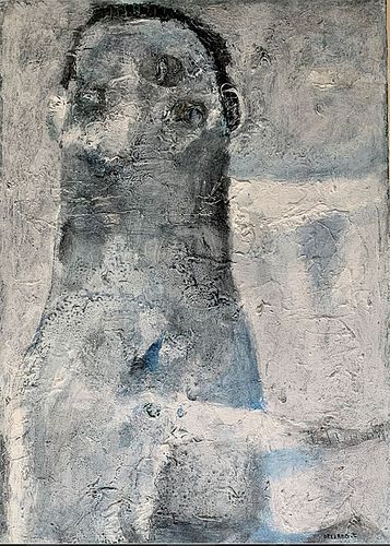 Felipe Orlando (Cuba, 1911-2001) Untitled/Sin Titulo, oil on heavy paper, 25.6 x  20.5 in.