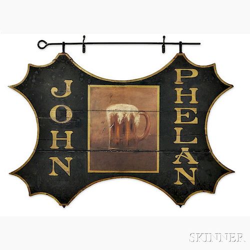 Two-sided "JOHN PHELAN" Tavern Sign