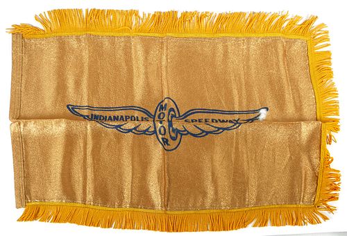 VINTAGE GOLD INDIANAPOLIS 500 RACE FLAG