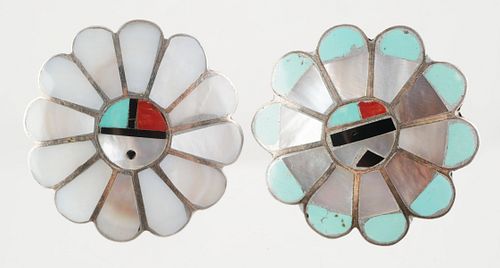 TWO ZUNI INDIAN STERLING RINGS