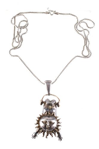Sterling Silver Figurative Pendant and Chain