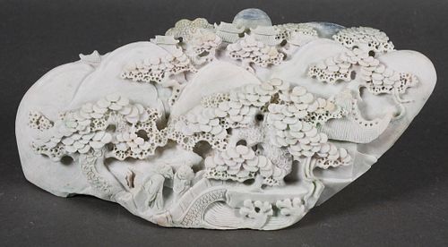 CHINESE CARVED SCENIC SCULPTURE