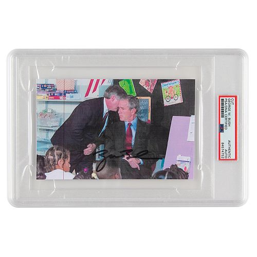 George W. Bush Signature with Printed Andy Card 9/11 Image