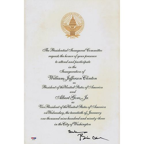 Bill Clinton Signed Oversized Photograph