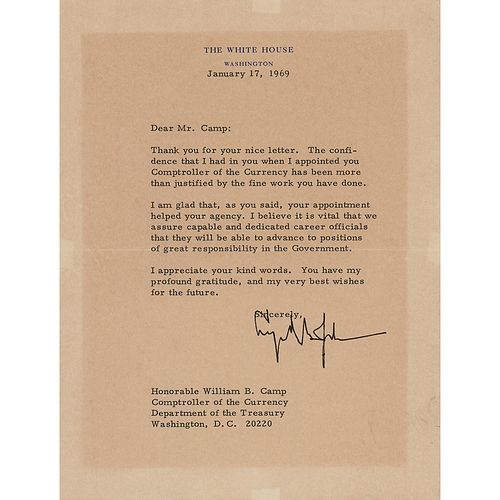 Lyndon B. Johnson Typed Letter Signed as President