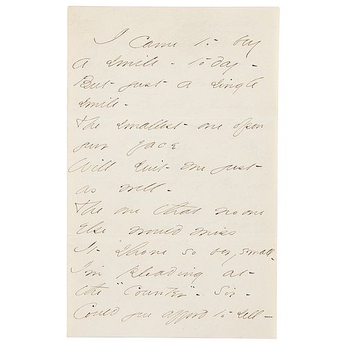 Emily Dickinson Autograph Poem Signed