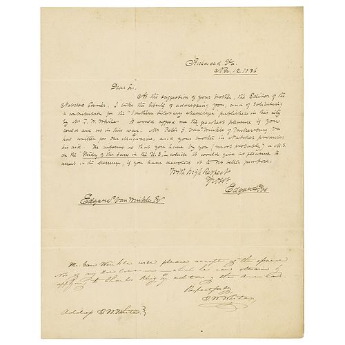 Edgar Allen Poe Autograph Letter Signed