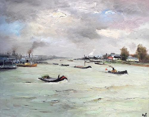 Marcel Dyf (1899 - 1985) Large Seascape Painting