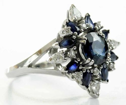 18 kt Sapphire and Diamond Ring