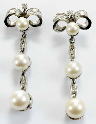 Vintage Pierced Dangle Earrings