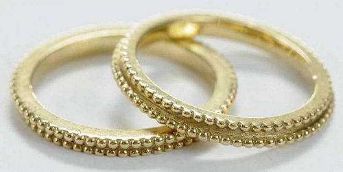 Ladies Gold Stacking Bands