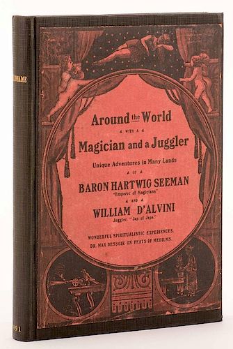 Burlingame, H.J. Around the World with a Magician and a Juggler. Chicago: Clyde, 1891. Modern black cloth with original front cover laid down. Portrai