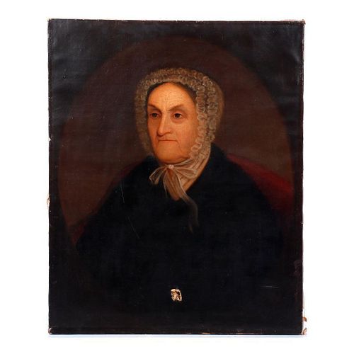 Portrait of a Woman in Lace Bonnet.