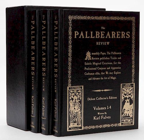 Pallbearers Review. Karl Fulves. V1 N1 (Nov. 1965) Ð V10 N12 (Oct. 1975). Complete file. Bound in three matching black leather 4to volumes stamped in