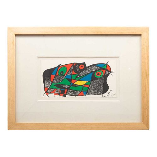 JOAN MIRÓ (Barcelona, España, 1893 - Palma de Mallorca, España, 1983) Miró escultor, Sweden, 1974 Litografía Firmada en planch...