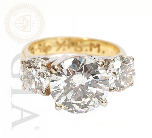 GIA Certified 3.42 Carat Diamond 18K Ring