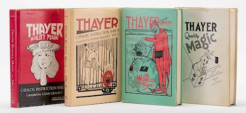 Gravatt, Glen (compiler). Thayer Catalog Instruction Sheets, Vols. 1 - 4. Oakland, 1978 - 1981. Publisher's cloth with jackets. Illustrated. 8vos. Ver