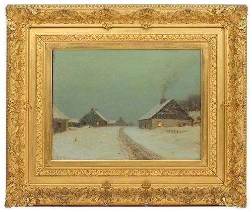 Birge Harrison 'December Twilight' Oil Painting